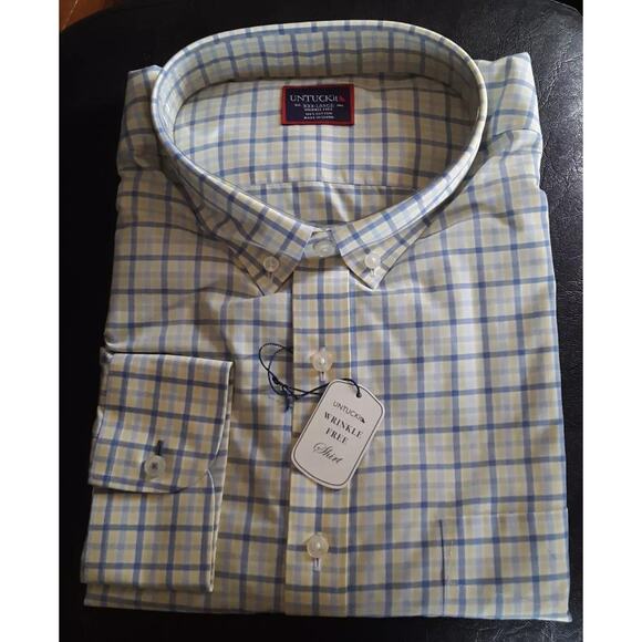 NWT MEN's‎ UNTUCKit Long Sleeve Button Down Shirt - 3XL Regular - "CAVALON" - WF - Picture 1 of 4